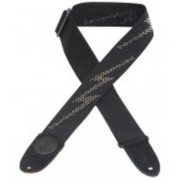 levy's guitar straps levys 2inch mssc8nh03 black cotton with lightning guitar strap