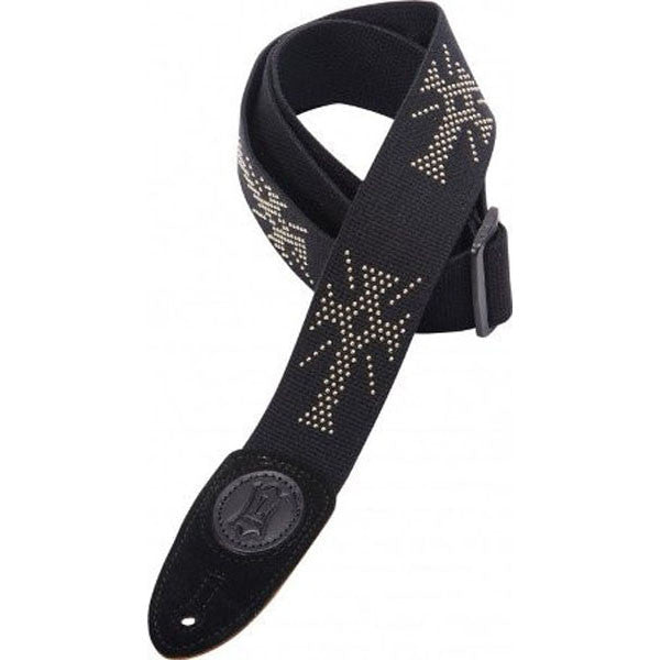 levy's guitar straps levys 2inch mssc8nh04 black cotton with lightning guitar strap