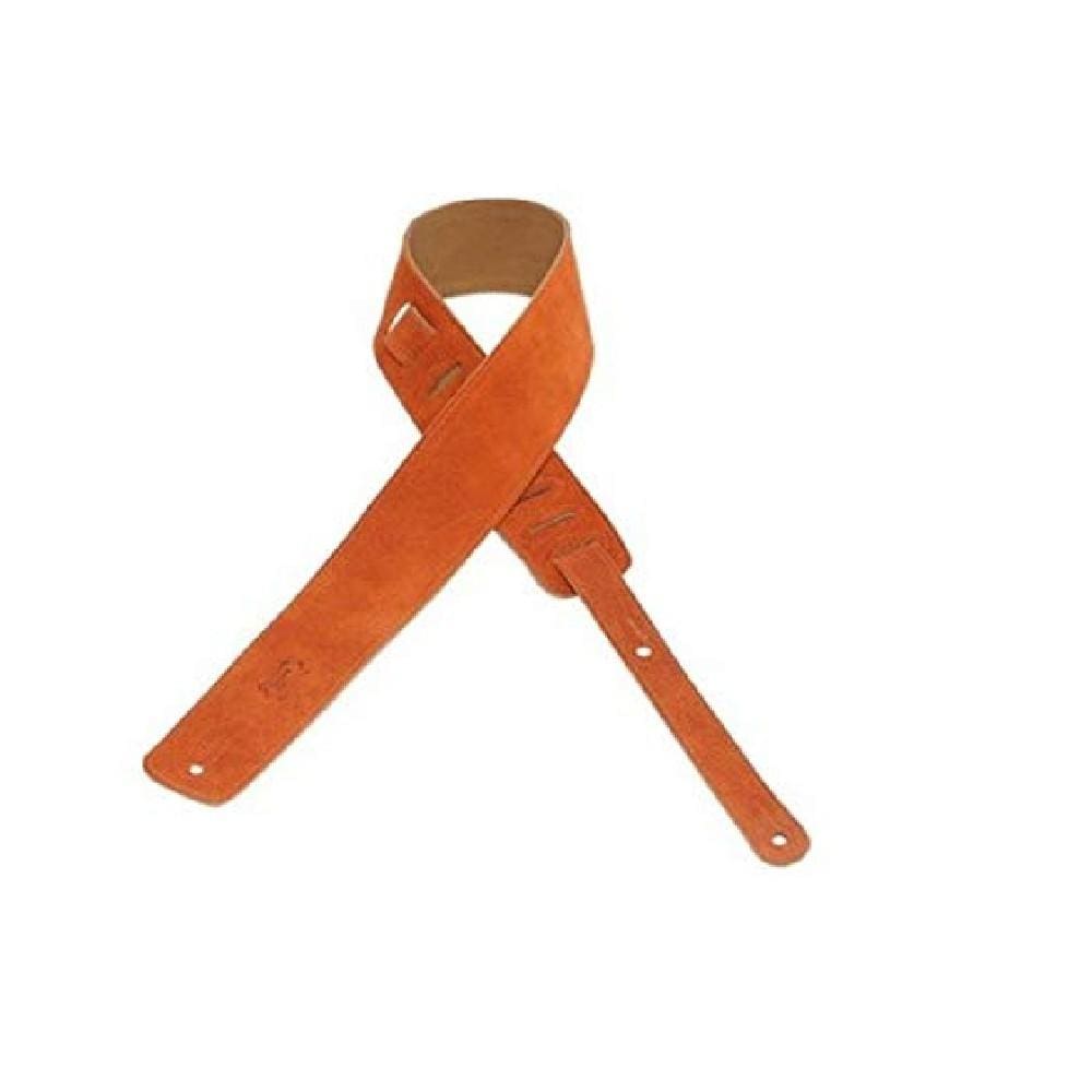 levy's guitar straps levys ms1 cpr 2.5" leather with suede back guitar strap - copper