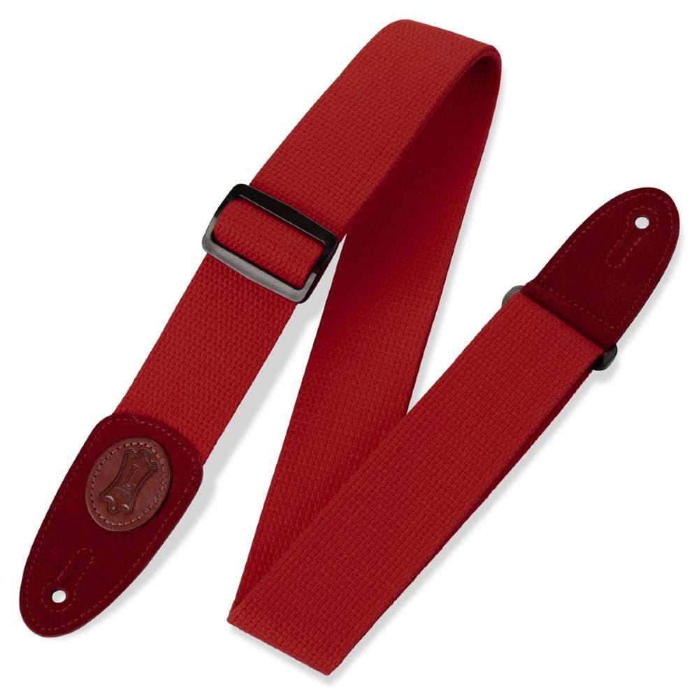 levy's guitar straps red levy's mssc8 2 inch signature series cotton guitar strap    #color_red