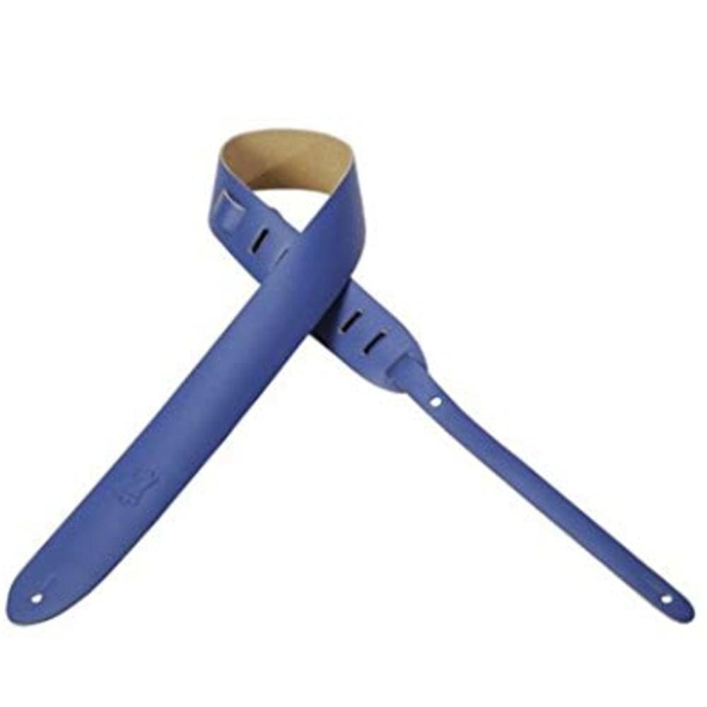 Levy's Guitar Straps Royal Blue Levy's M12 2 Inch Leather Guitar Straps