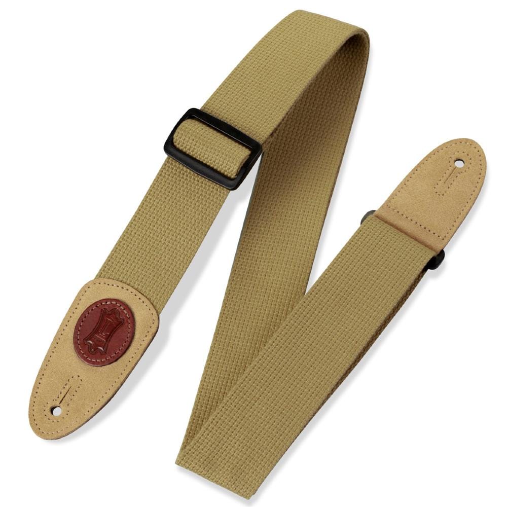 levy's guitar straps tan levy's mssc8 2 inch signature series cotton guitar strap    #color_tan