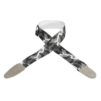 levys guitar straps artic camouflage levys mc8-xl-acm 2 inch basic cotton with suede strip guitar strap   