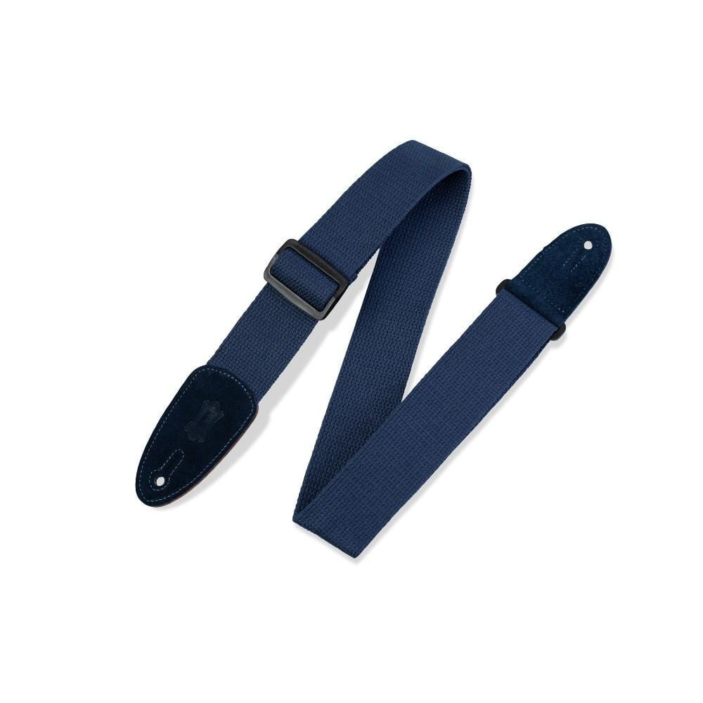 levys guitar straps levys mc8xlnav cotton 2 inch with suede ends guitar strap -navy