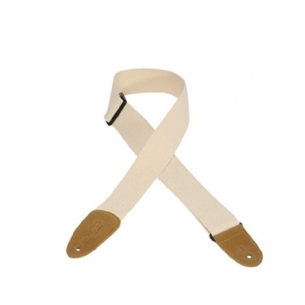 levys guitar straps natural levys mc8-xl-acm 2 inch basic cotton with suede strip guitar strap   #color_natural