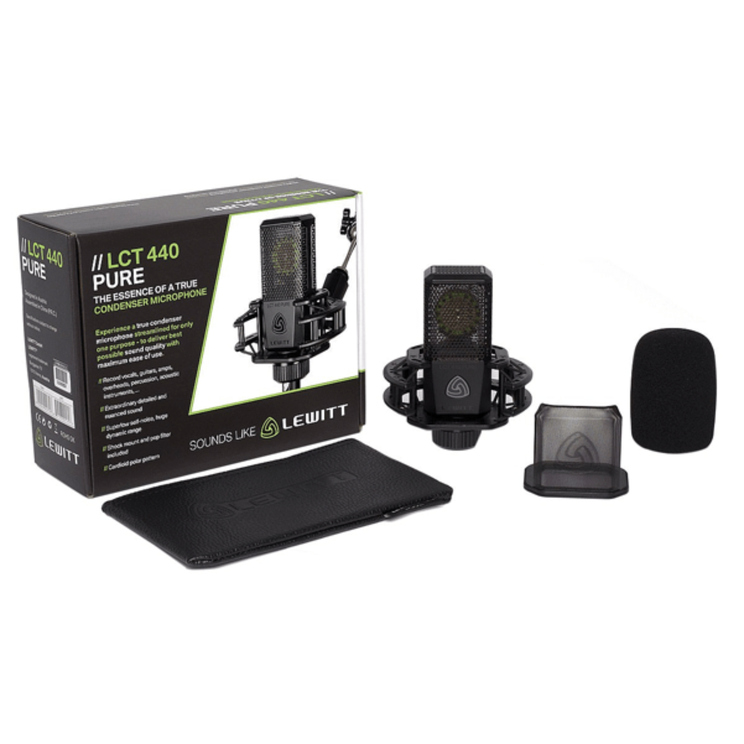Lewitt Condenser Microphones Lewitt LCT 440 Pure Large Diaphragm Condenser Microphone - Cardoid