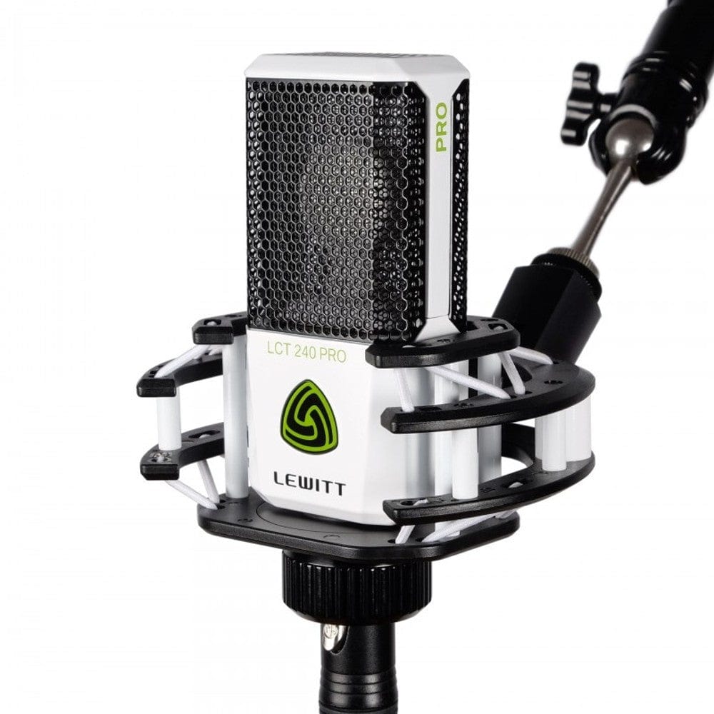 lewitt condenser microphones white lewitt lct-240 pro value pack cardioid condenser microphone with shockmount    #color_white