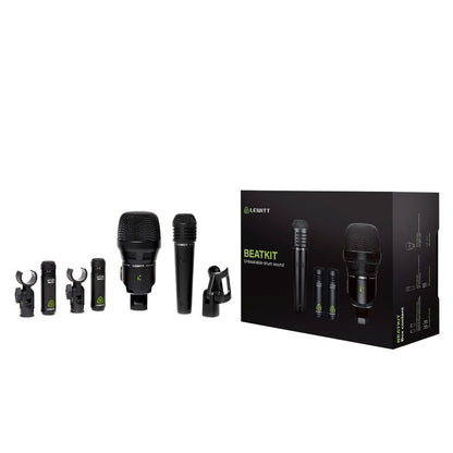 lewitt drumkit microphones black lewitt beatkit 4-piece drum microphone set 