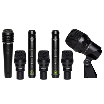 lewitt drumkit microphones black lewitt beatkit pro 7-piece drum microphone set   