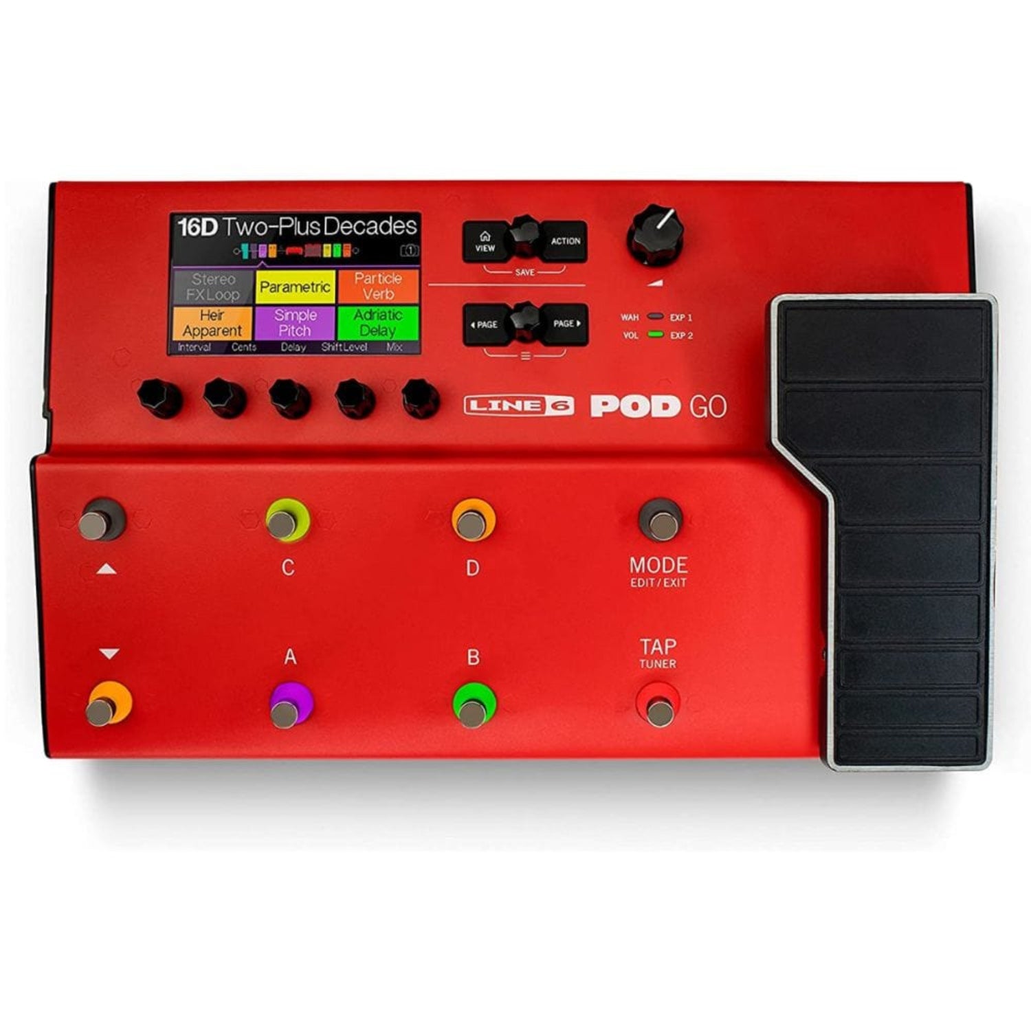 Line 6 Guitar Processors Limited Edition Red Line 6 Pod Go Ultra Portable Guitar Processor