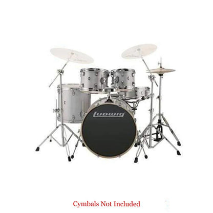 Ludwig Acoustic Drum Kits White Sparkle Ludwig Evolution Series 5-Piece Complete Acoustic Drum Kit With Hardware