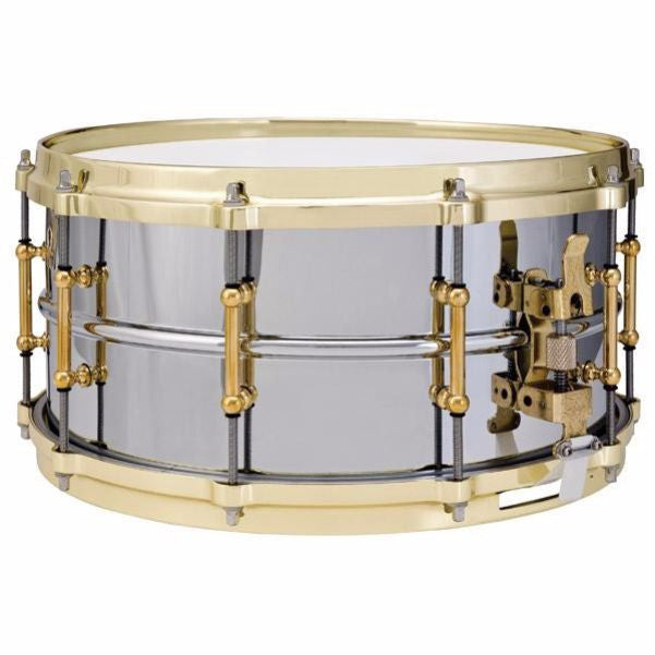 ludwig snares chrome-plated brass 6-1/2inchx14inch snare drum