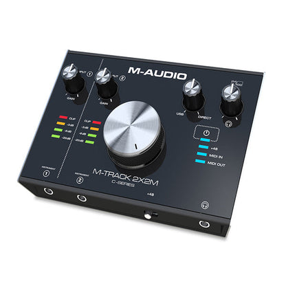 m-audio audio interfaces m-audio m-track 2x2m 2-in/2-out 24/192 usb audio/midi interface