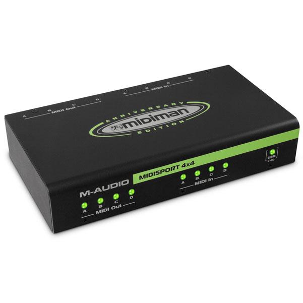 m-audio midi interfaces m-audio midisport 4x4 anniversary edition usb midi interface