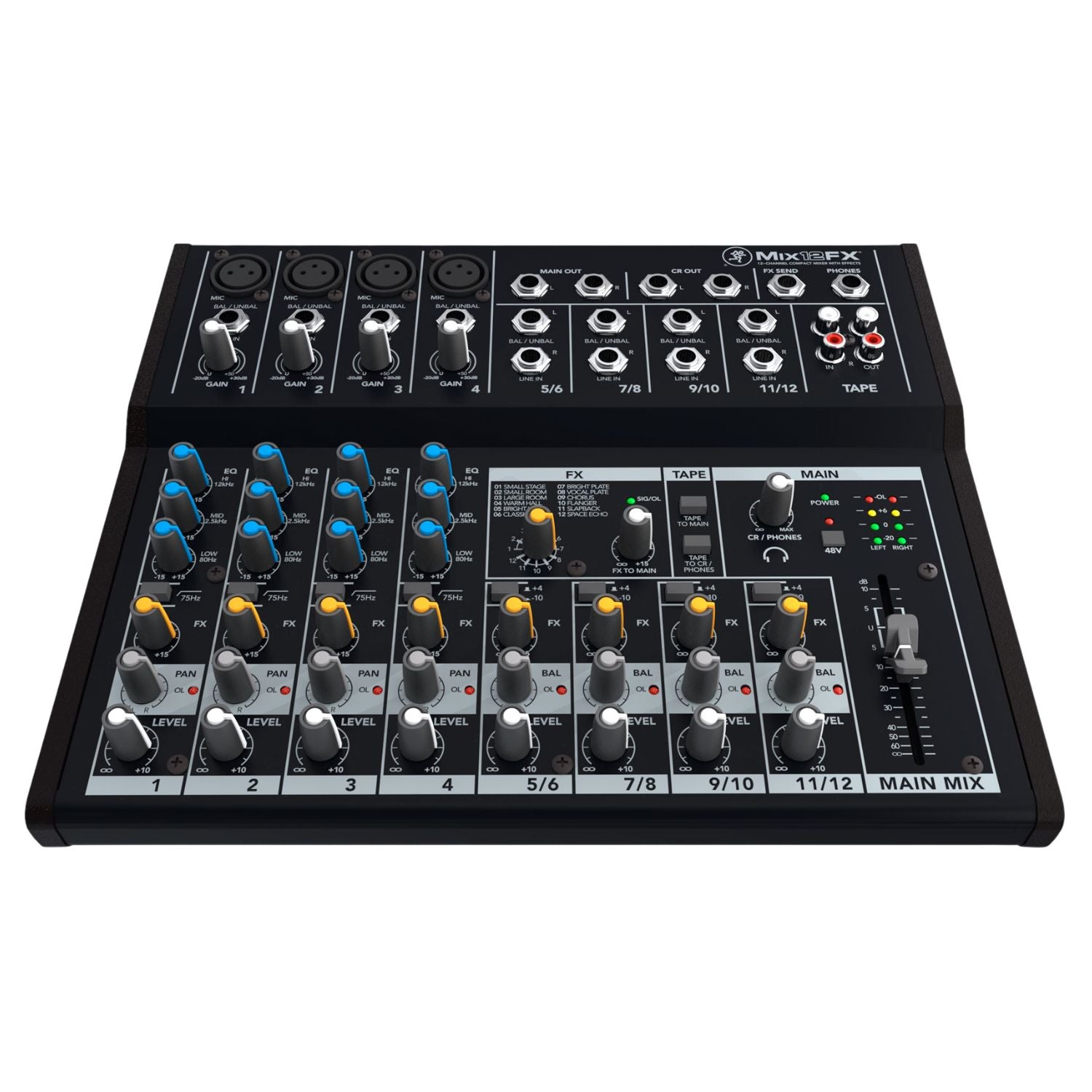 Mackie Analog Mixers Mackie Mix12FX 12-Channel Compact Mixer with FX 230V EU