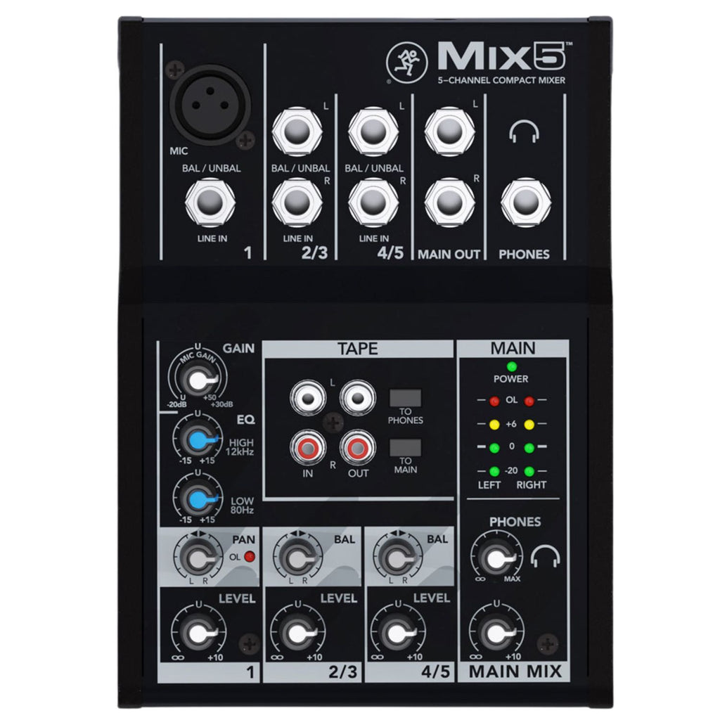 Mackie Analog Mixers Mackie Mix5 230V EU 5-Channel Compact Mixer