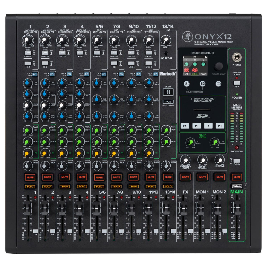Mackie Analog Mixers Mackie ONYX12 12-Channel Premium Analog USB Mixer