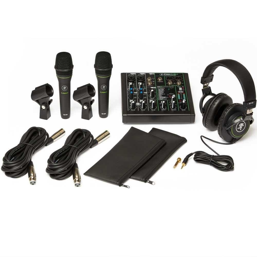 mackie analog mixers mackie professional bundle with effect mixer usb and microphone