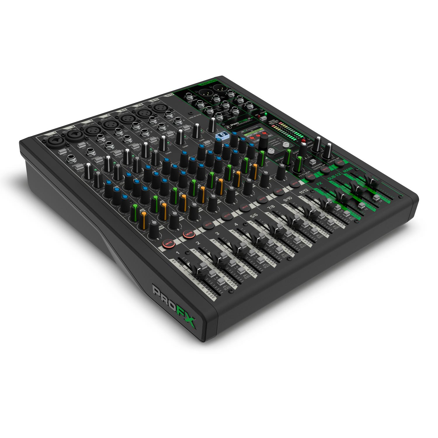 Mackie Analog Mixers Mackie PROFX 12V3+ 12-Channel Analog Mixer with Enhanced FX USB Recording Modes and Bluetooth