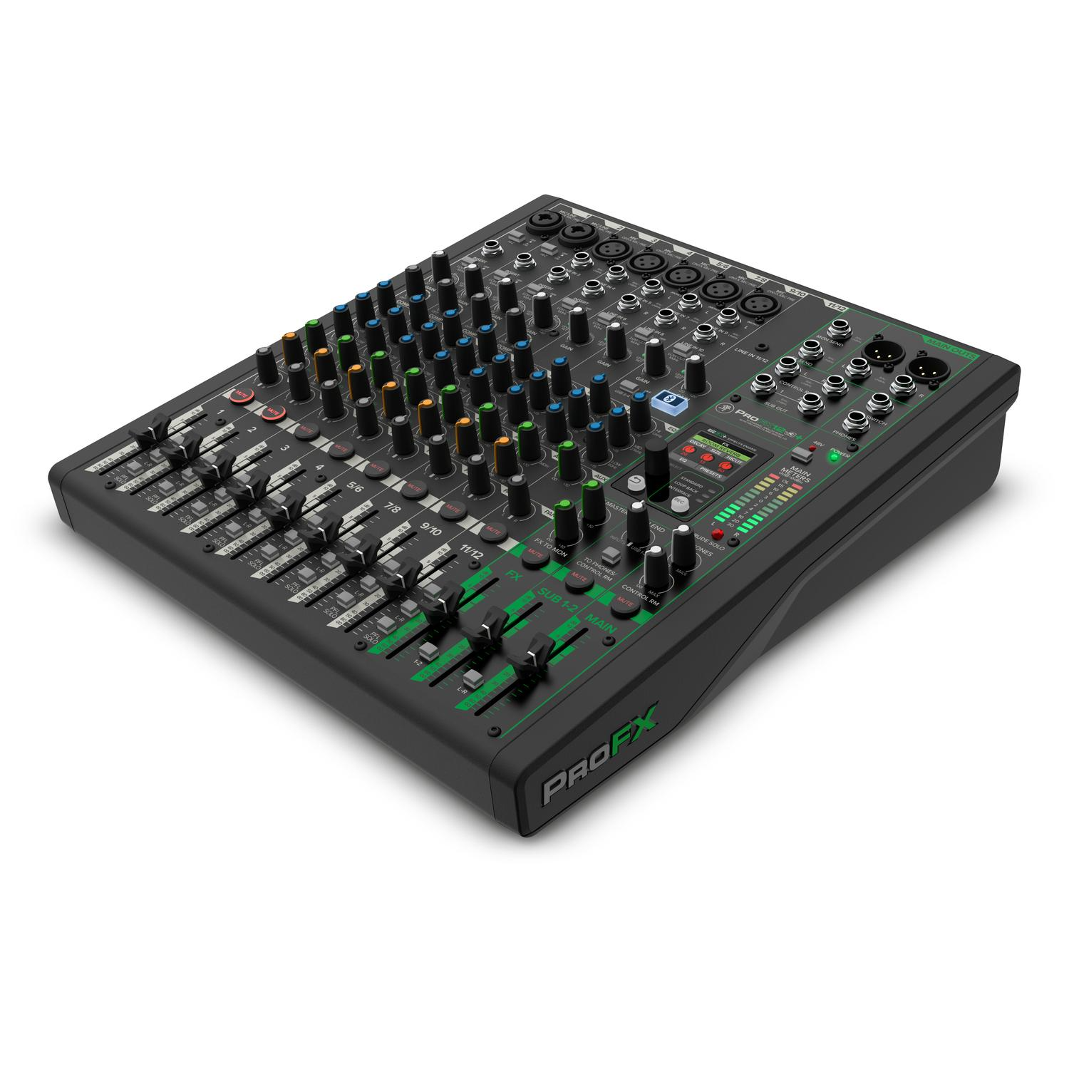 Mackie Analog Mixers Mackie PROFX 12V3+ 12-Channel Analog Mixer with Enhanced FX USB Recording Modes and Bluetooth