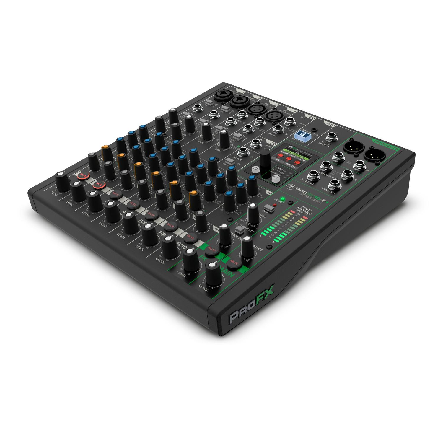 Mackie Analog Mixers Mackie PROFX10V3+ 10-Channel Analog Mixer with Enhanced FX USB Recording Modes and Bluetooth