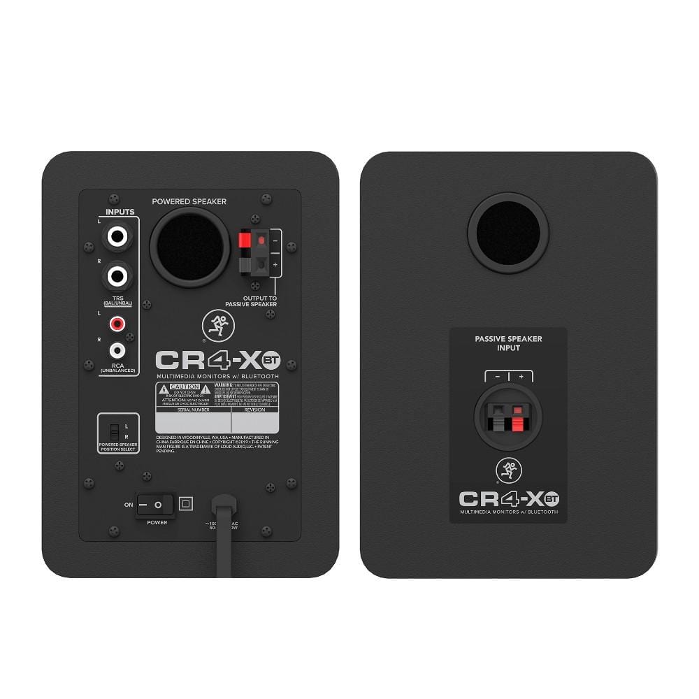mackie monitor speaker bundles mackie cr4 xbt class d studio multimedia monitors with bluetooth, isolation foam pads, cables & ebook - pair