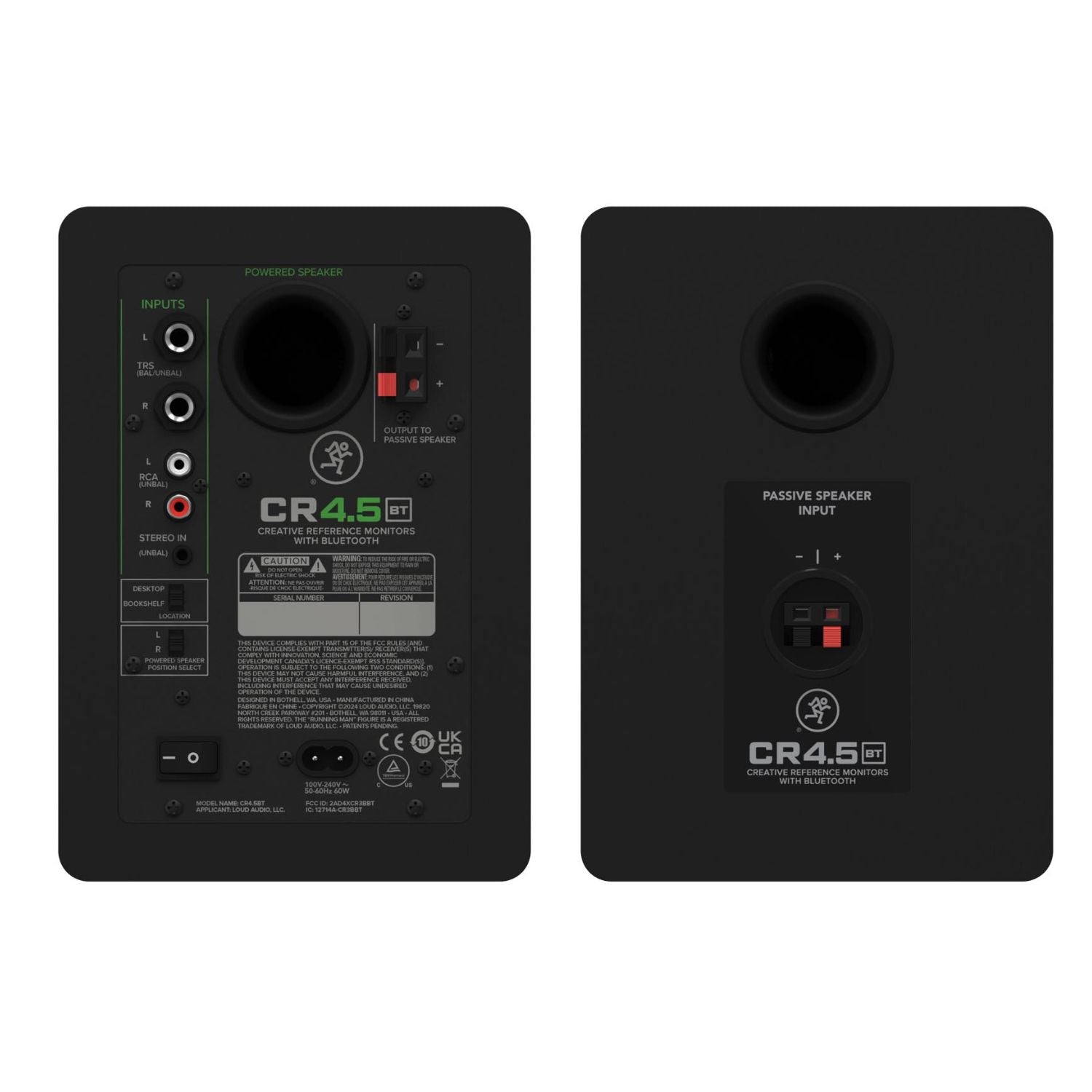 Mackie Monitor Speakers Mackie CR4.5BT 4.5" Powered Studio Monitors with Tone Control and Bluetooth