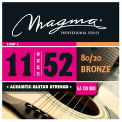 Magma Acoustic Guitar Strings Light + Magma Bronze 80-20 Round Wound Acoustic Guitar Strings