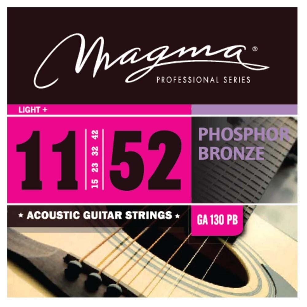 Magma Acoustic Guitar Strings Light + Magma Phosphor Bronze Round Wound Acoustic Guitar Strings #gauges_light-+