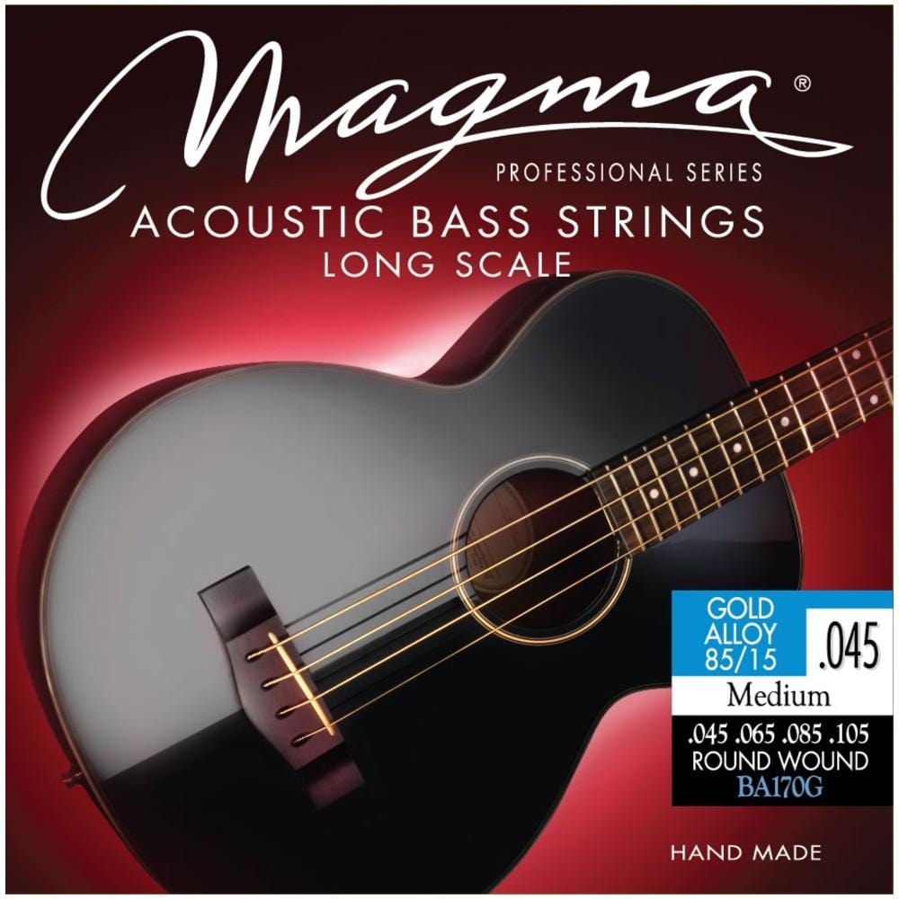 magma bass guitar strings magma ba170g gold alloy 85/15 round wound acoustic bass strings- medium gauge