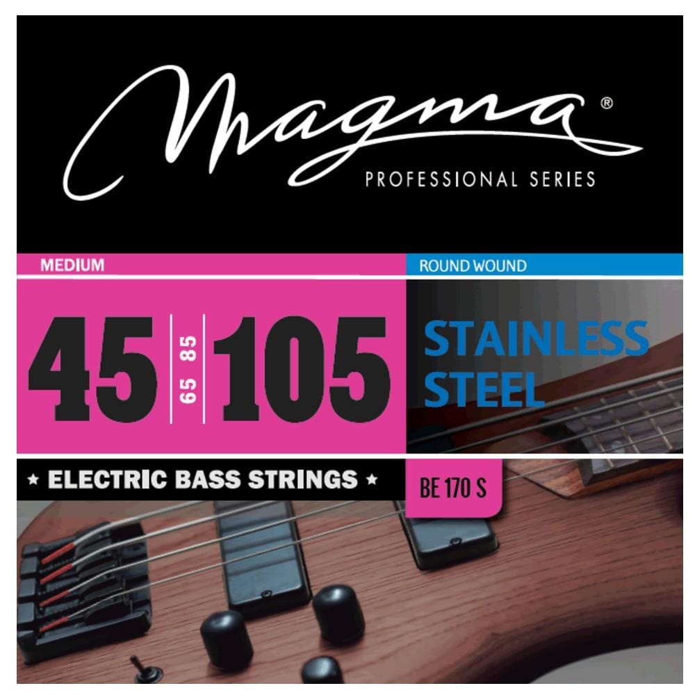 Magma Bass Guitar Strings Magma BE170S 4-Strings Stainless Steel Round Wound Long Scale Electric Bass Strings- Medium Gauge