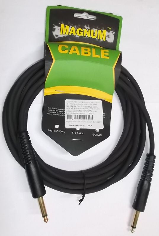 magnum guitar cables magnum angled 5 meters -black guitar cable lg103-5