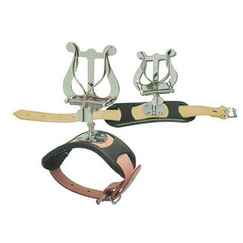 Magnum Straps Magnum LYRE FL01N Flute Lyre Nickel Plated with Leather Strap
