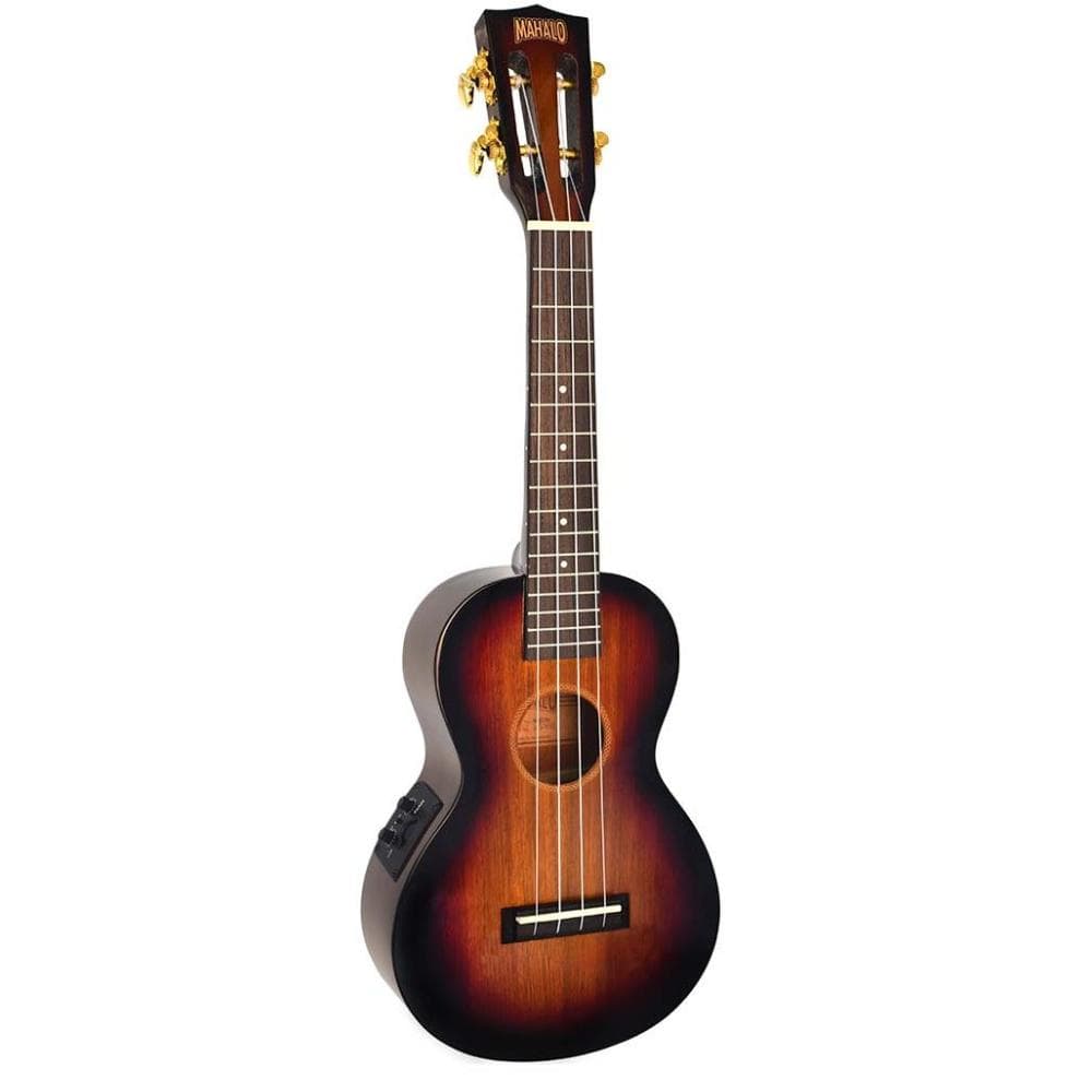 Mahalo Concert Ukuleles 3 Tone Sunburst Mahalo MJ2VT Concert Semi Electric Ukulele
