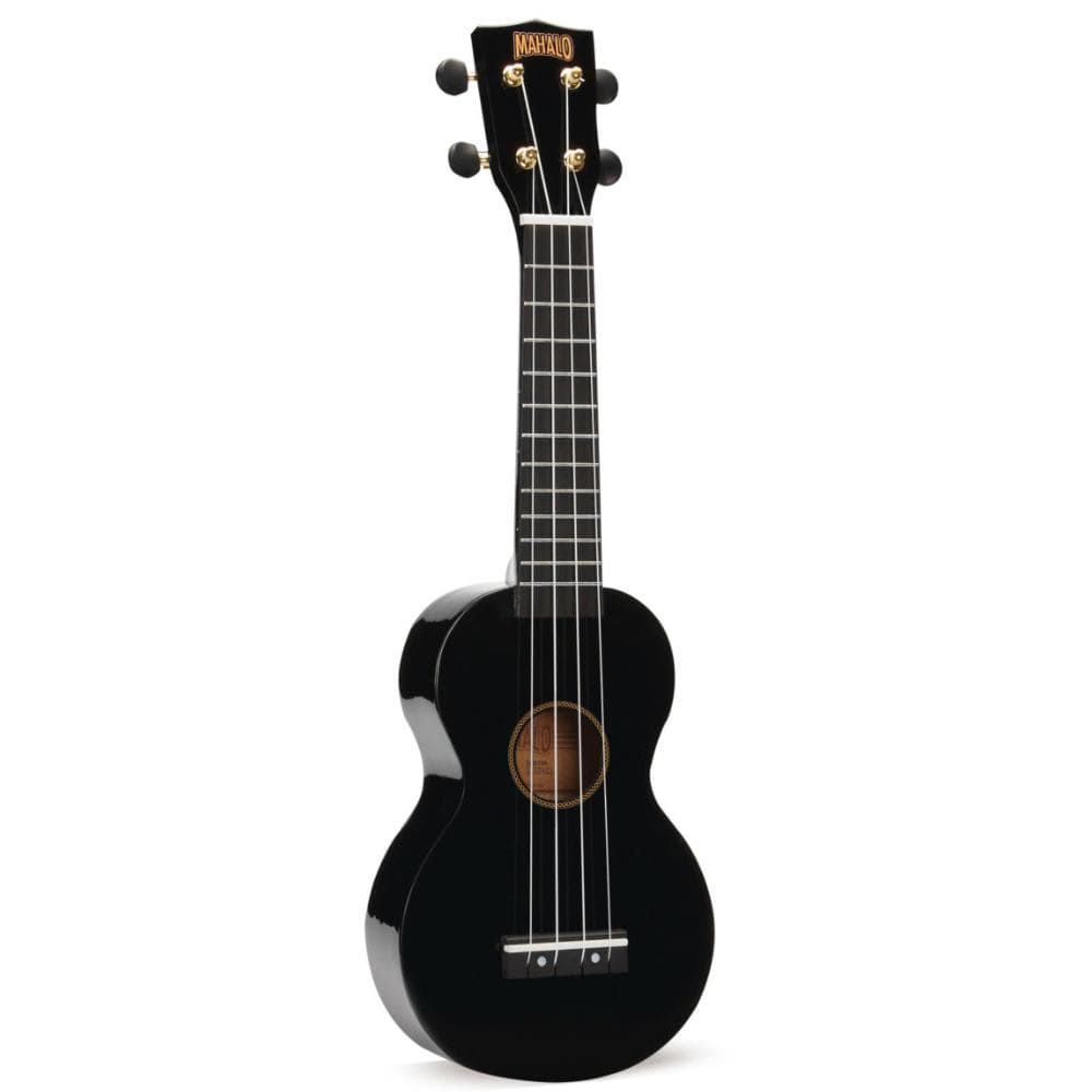 mahalo soprano ukuleles black mahalo mr1 rainbow series soprano ukulele with bag   #color_black