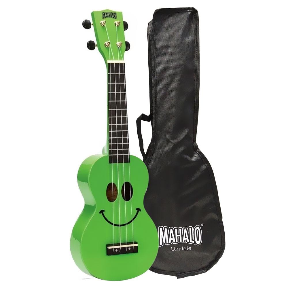 Mahalo Soprano Ukuleles Green Mahalo U-Smile Series Soprano Ukulele With Bag