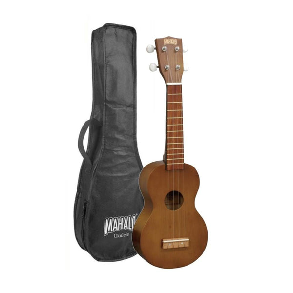 mahalo soprano ukuleles mahalo mk1 kahiko series soprano ukulele with bag   #color_transparent-brown