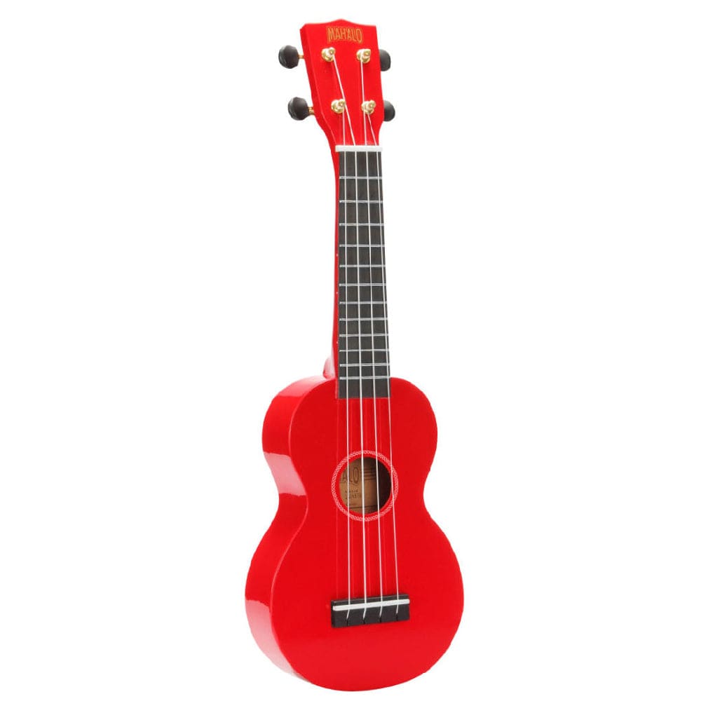 mahalo soprano ukuleles red mahalo rainbow series learn 2 play soprano ukulele pack   #color_red