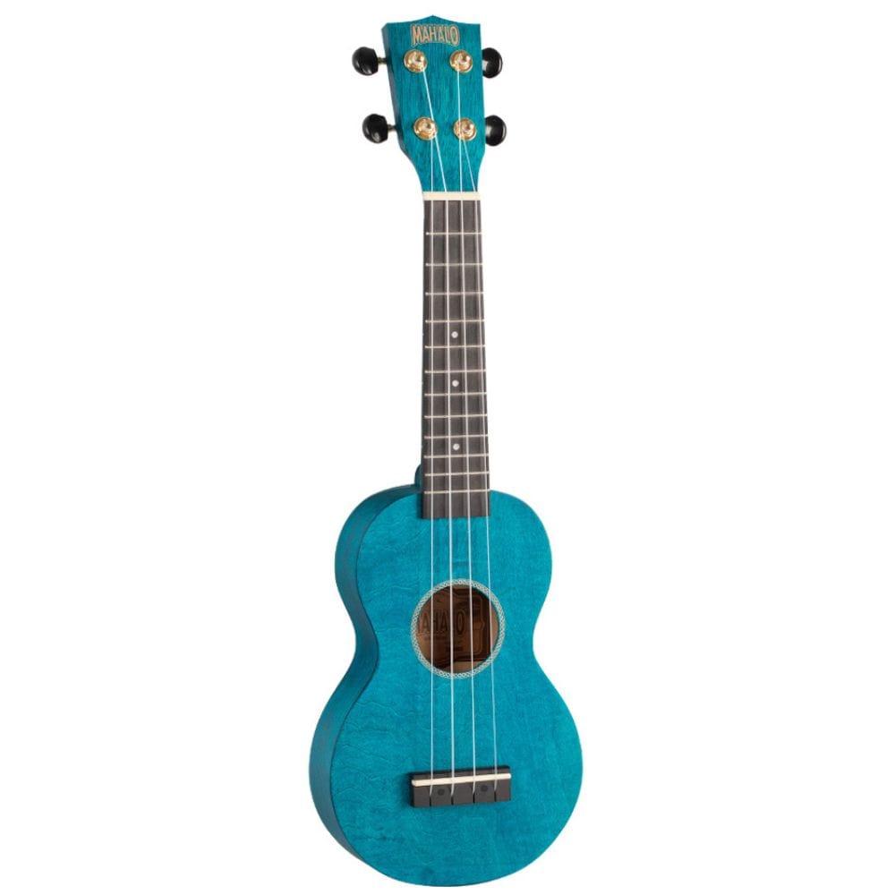 Mahalo Soprano Ukuleles Transparent Blue Mahalo Slimline Series Soprano Ukulele With Bag 