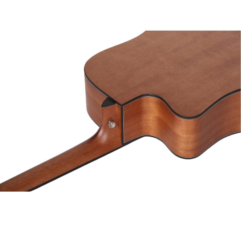 mantic acoustic guitars natural mantic ag-1c dreadnought 6 string acoustic guitar     