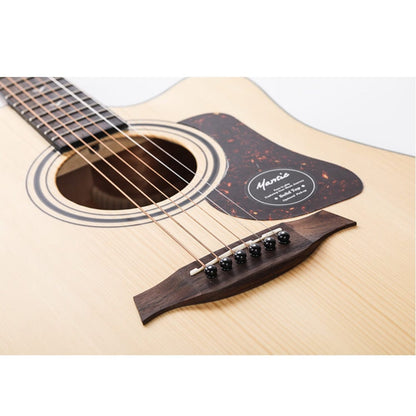mantic acoustic guitars natural mantic gt-10dc 6 string acoustic guitar     