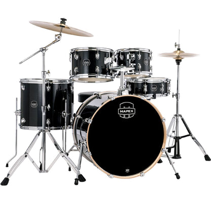 Mapex Acoustic Drum Kits Black Galaxy Sparkle Mapex Venus Series 5 Piece Acoustic Drum kit