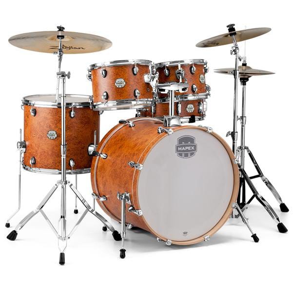 mapex acoustic drum kits camphor wood grain - ic mapex st5295f storm rock 5-piece acoustic drum kit with hardware    #color_camphor-wood-grain---ic