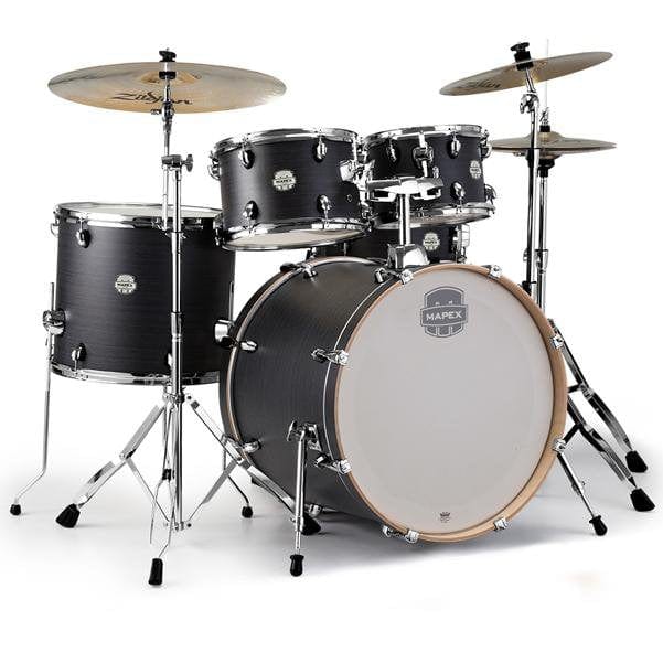 mapex acoustic drum kits ebony blue grain - ik mapex st5295f storm rock 5-piece acoustic drum kit with hardware    #color_ebony-blue-grain---ik
