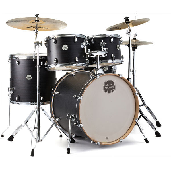 Mapex Acoustic Drum Kits Ebony Blue Mapex ST5255 Storm Series 5pcs Acoustic Drum Kit With Hardware