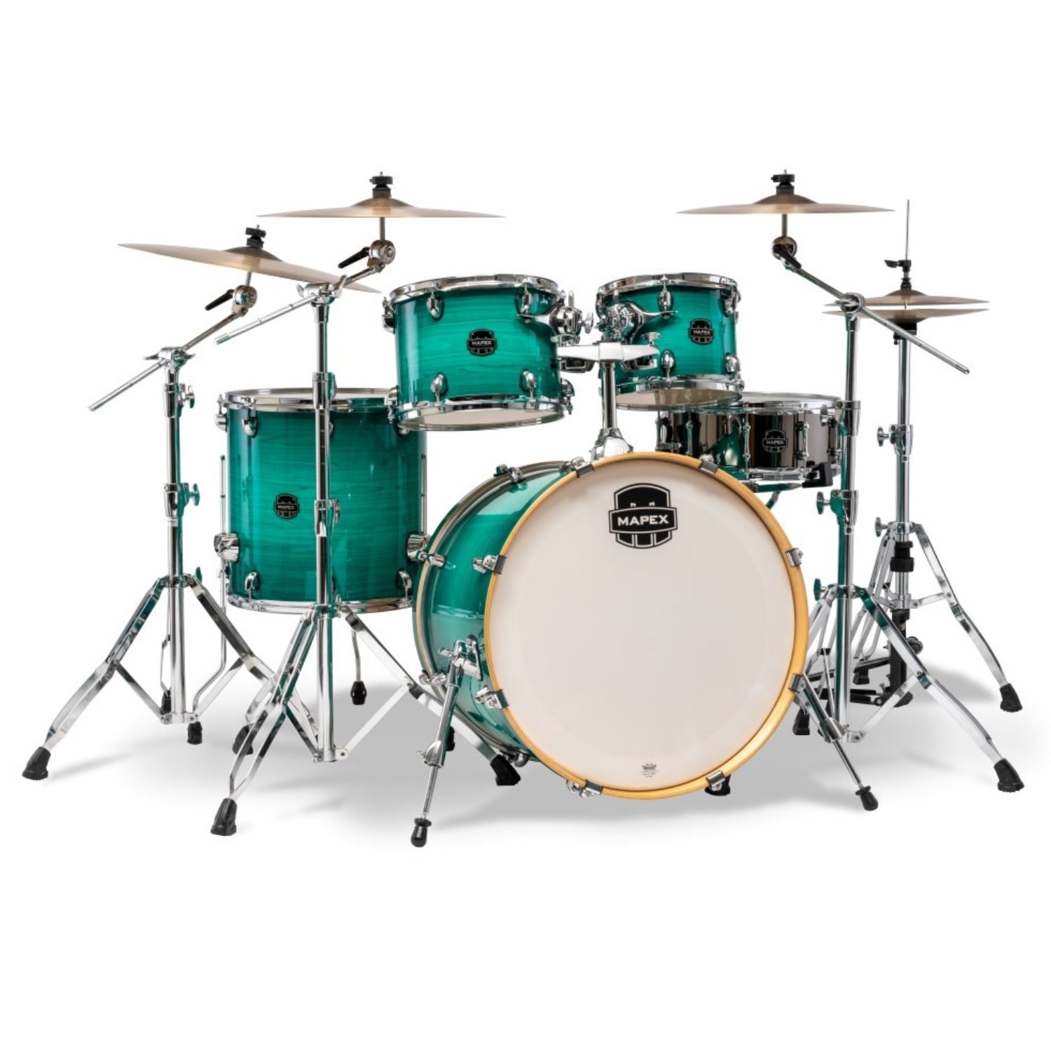 Mapex Acoustic Drum Kits Jade Stone Burst Mapex Armory Series 5 Pcs Hybrid Rock Shell Pack Acoustic Drum Kit #color_jade-stone-burst