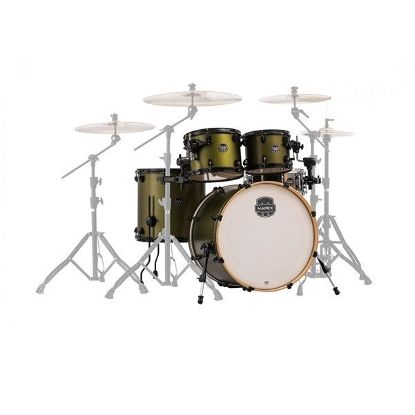 mapex acoustic drum kits mapex armory series rock 22inch acoustic drum kit-mantis green