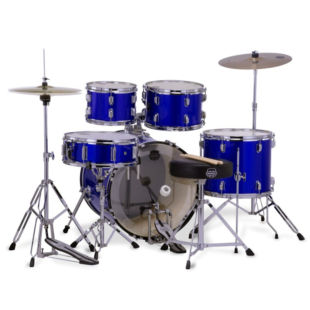 Mapex Acoustic Drum Kits Mapex CM5044FTC Jazz Comet 5 Piece Acoustic Drum Set with Hardware Throne & Cymbals