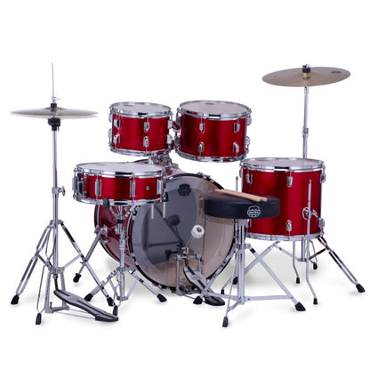 Mapex Acoustic Drum Kits Mapex CM5044FTC Jazz Comet 5 Piece Acoustic Drum Set with Hardware Throne & Cymbals 