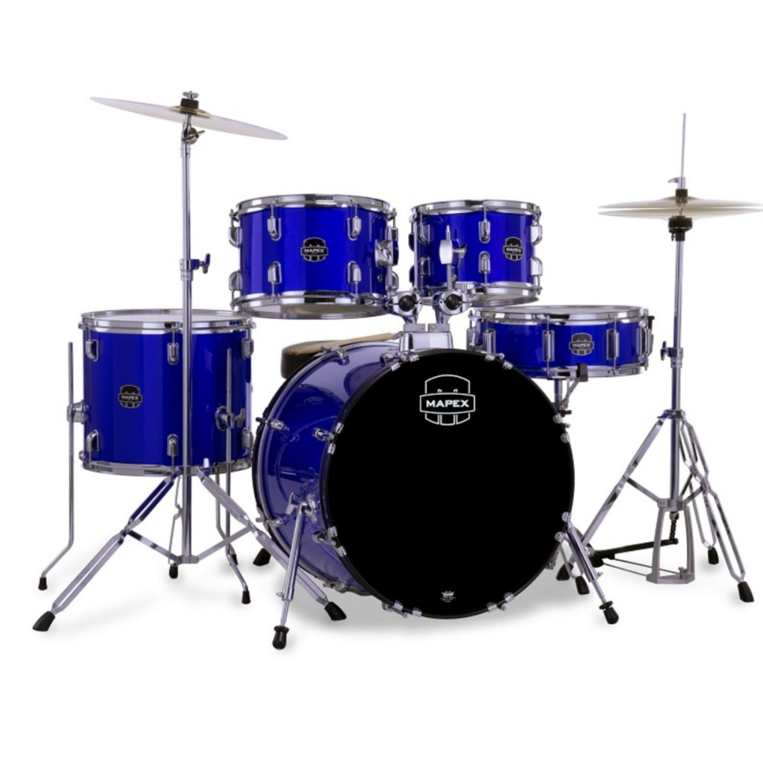 Mapex Acoustic Drum Kits Mapex CM5044FTC Jazz Comet 5 Piece Acoustic Drum Set with Hardware Throne & Cymbals